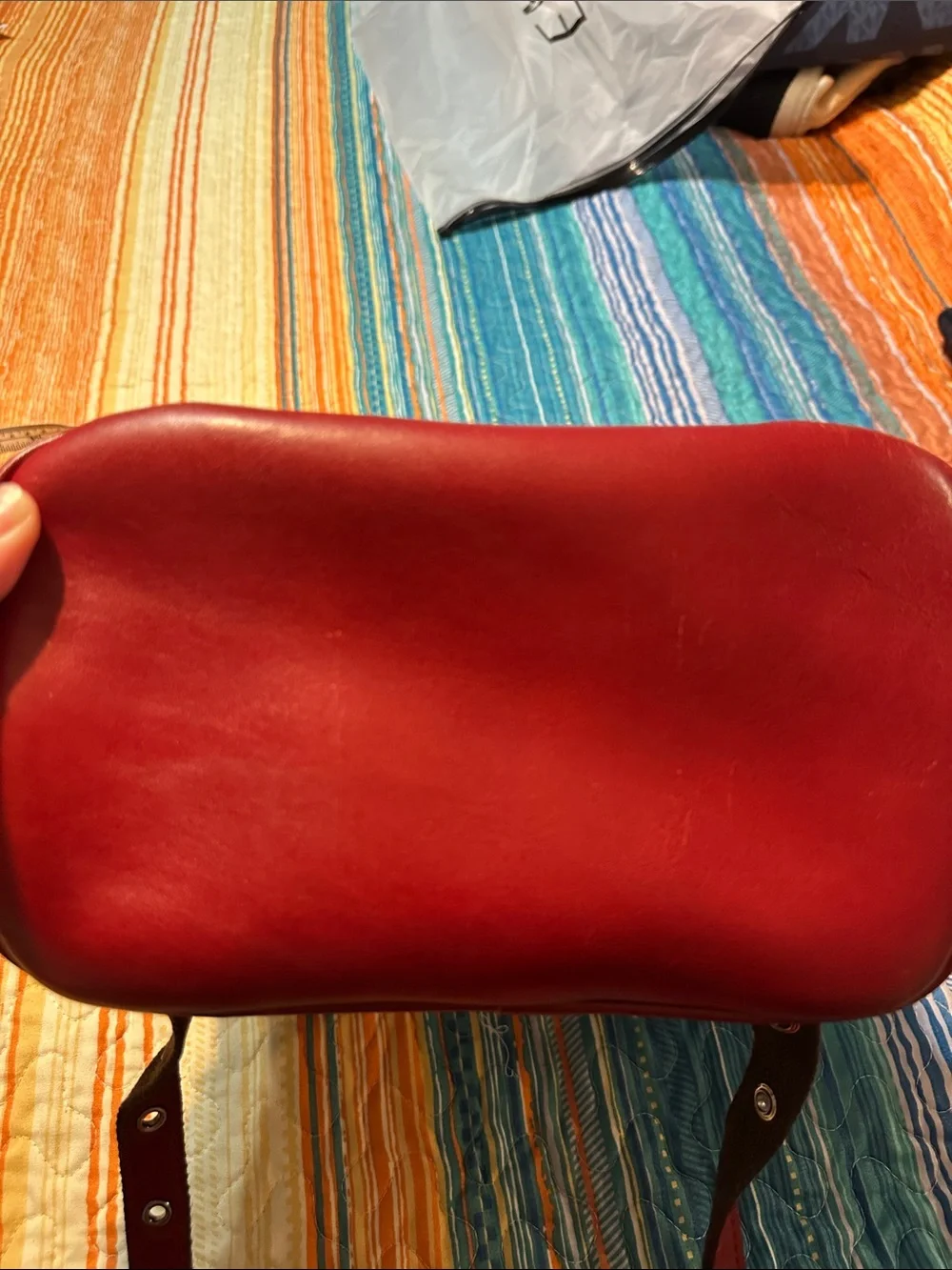 Patricia Nash Red Leather Mini Backpack